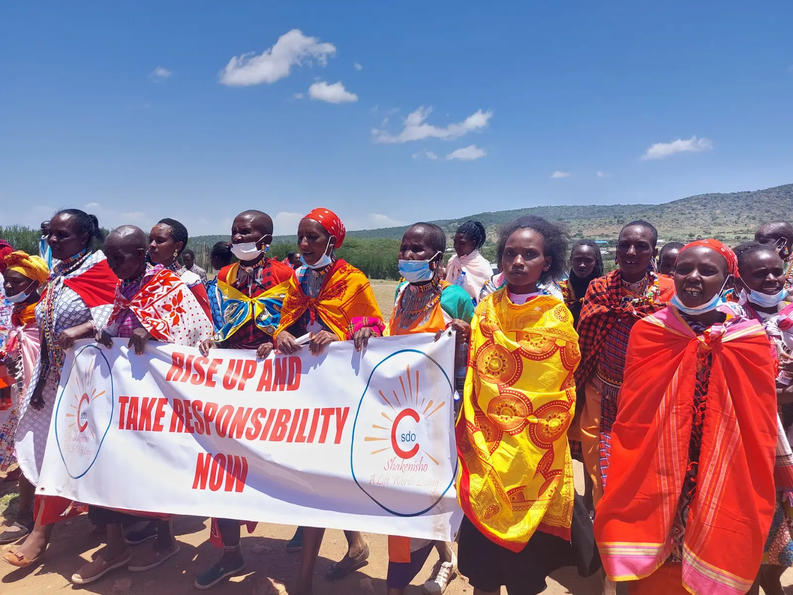 Maasai women participating in a Shakenisho community advocacy gathering